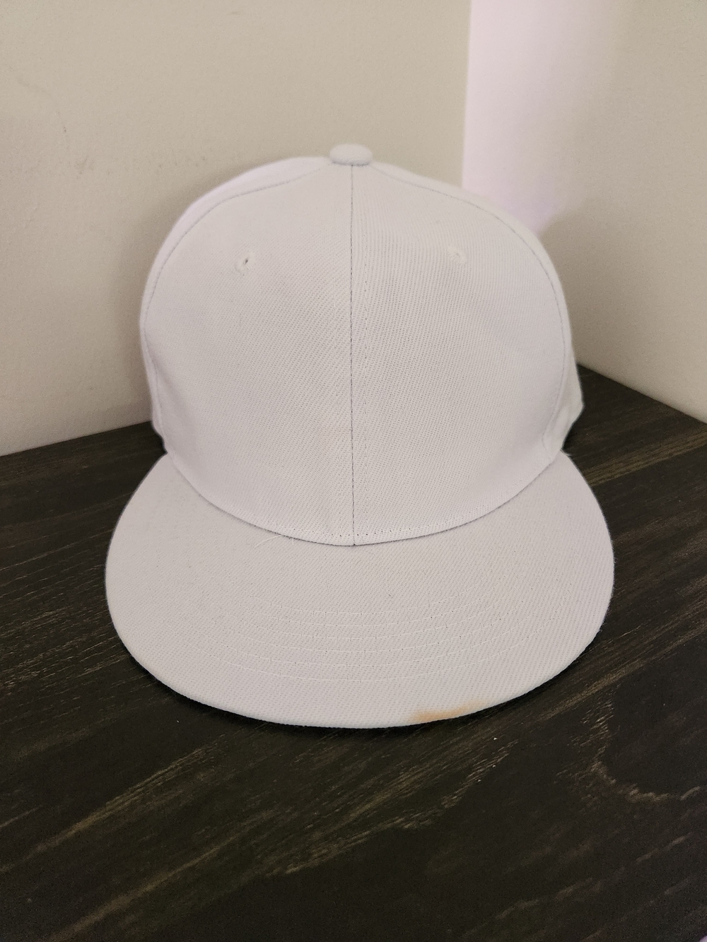 SHEIN White Structured Flat-Brim Baseball Cap